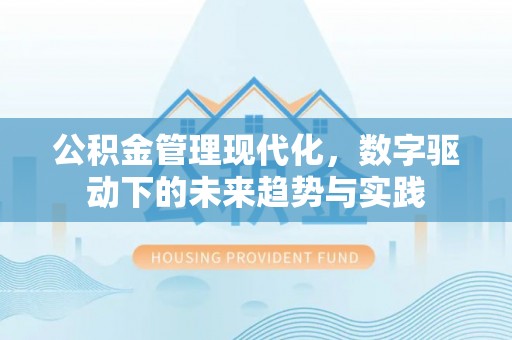 策勒公积金管理现代化，数字驱动下的未来趋势与实践