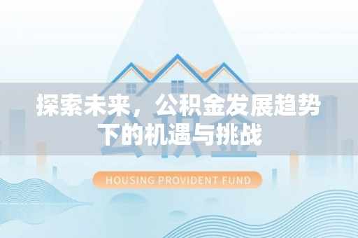 策勒探索未来，公积金发展趋势下的机遇与挑战