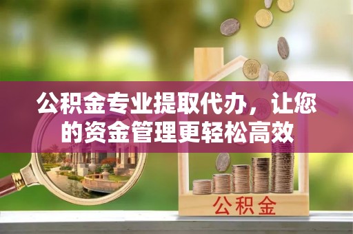 策勒公积金专业提取代办，让您的资金管理更轻松高效